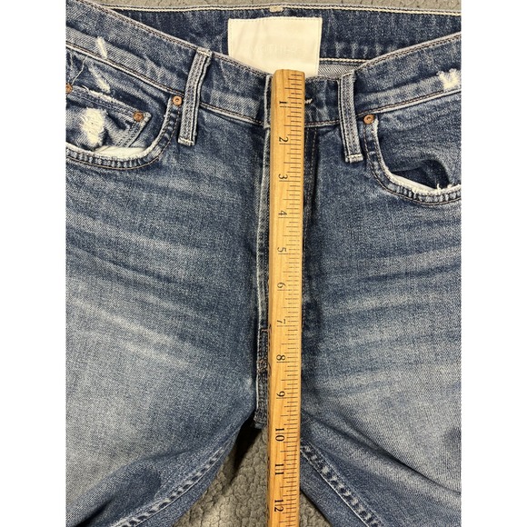 Mother The Pixie Tomcat Ankle Born to Bite Wash Jean Women's Size 26 Raw Hem - Picture 15 of 16